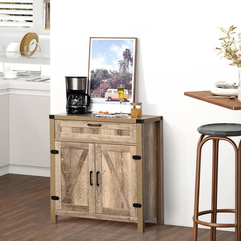 Minimalist Accent Cabinet Base Cabinet Dining Cabinet Credenza - Oak