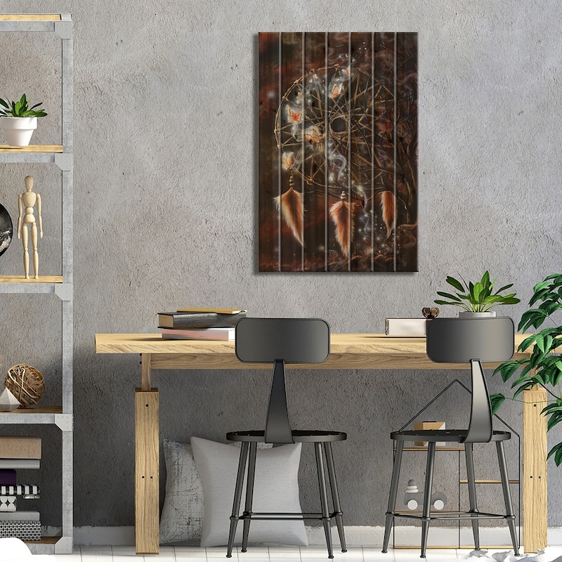 Dreams Print On Wood by Angela Bawden - Multi-Color