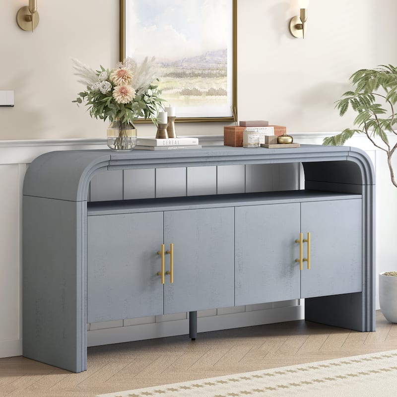 Elegant Sideboard with Treated Fir Veneer,Suitable For Entryway, Hallway, Living Room, Foyer, Corridor