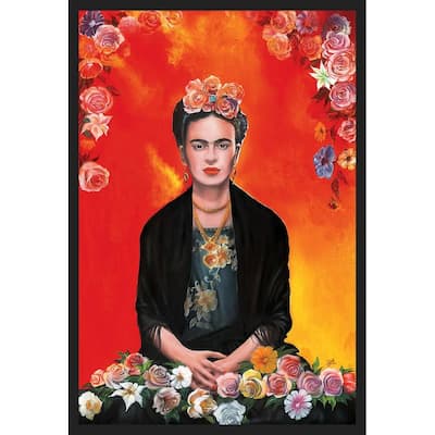 Frida Kahlo by Magrini Framed Poster - 24 x 36 Inch