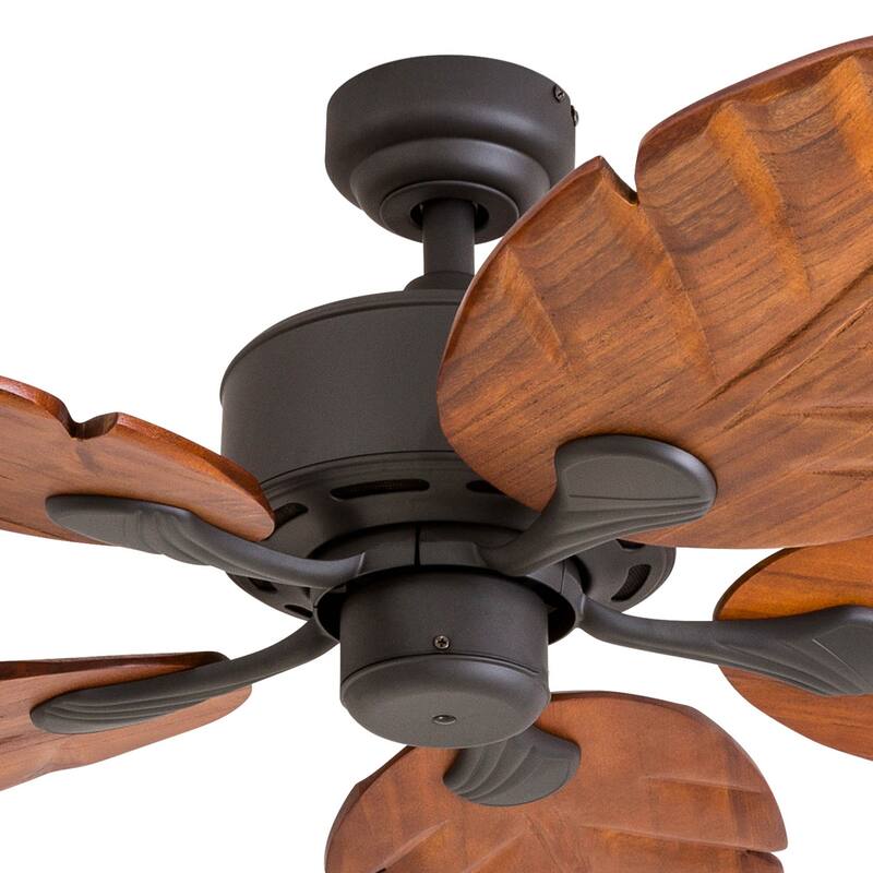 52" Prominence Home Bali Breeze Bronze Tropical LED Ceiling Fan with Light and Remote