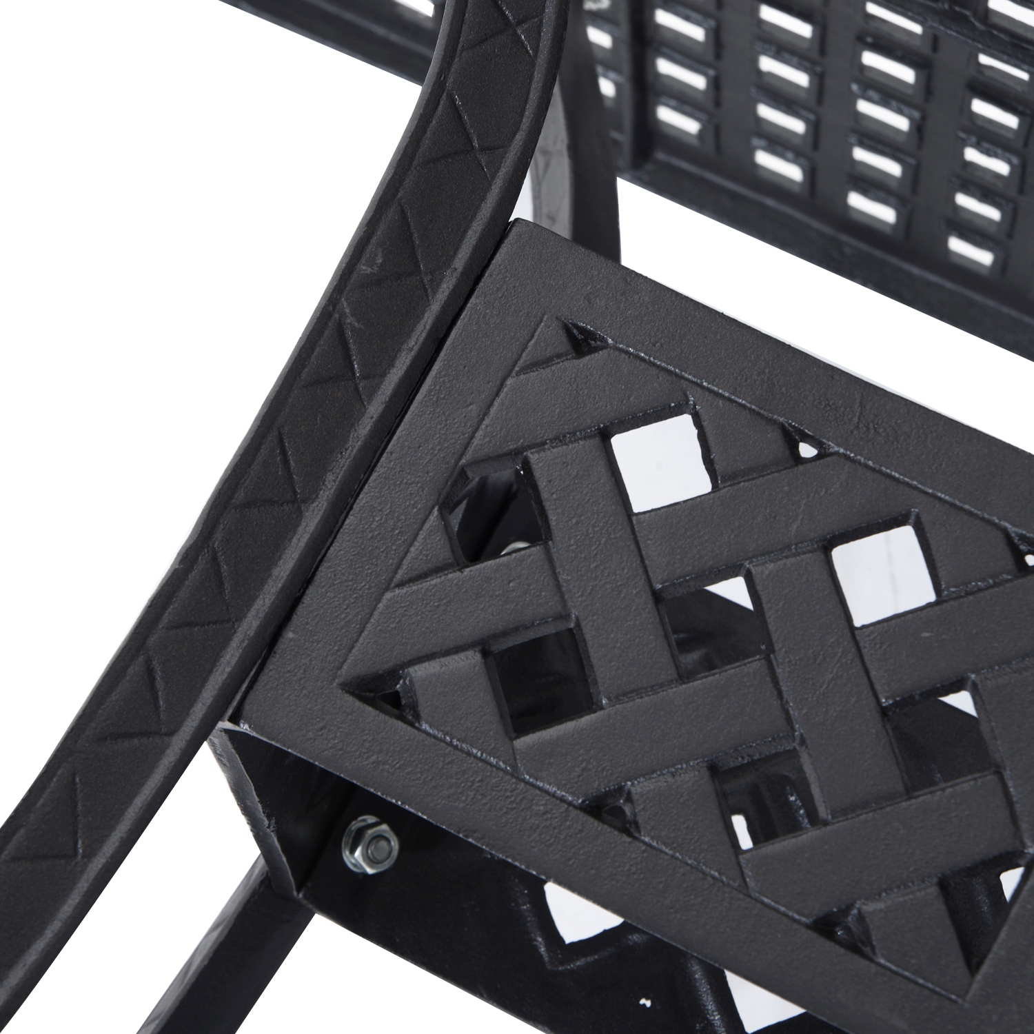 Outsunny 36 inch x 36 inch square cheap metal outdoor patio bistro table with umbrella hole