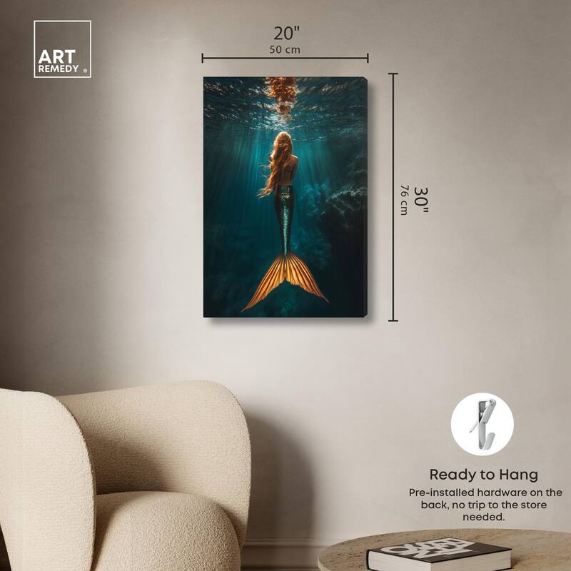 Mermaid Day Canvas by Art Remedy, Gallery Wrapped