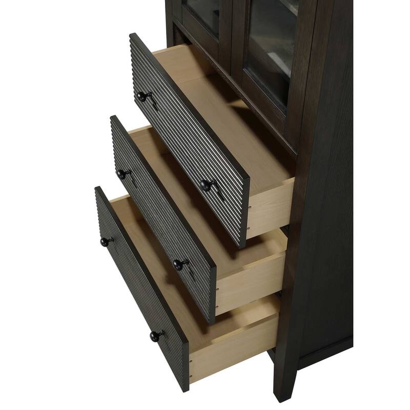 Kensington 16-28 Inch Bath Storage Glass Cabinet