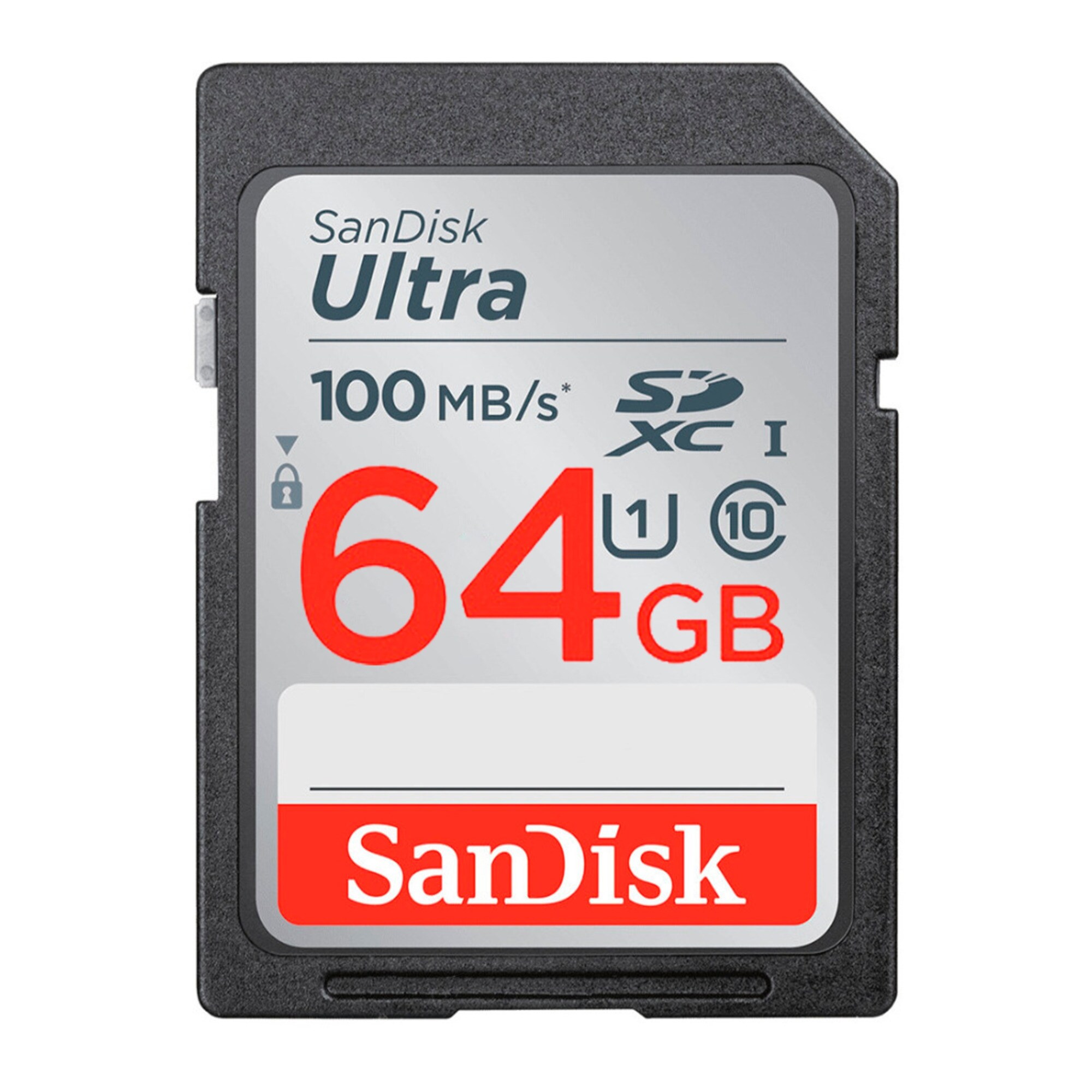 SanDisk 64GB Ultra SDXC UHS-I 100MB/s Memory Card - Black/Silver