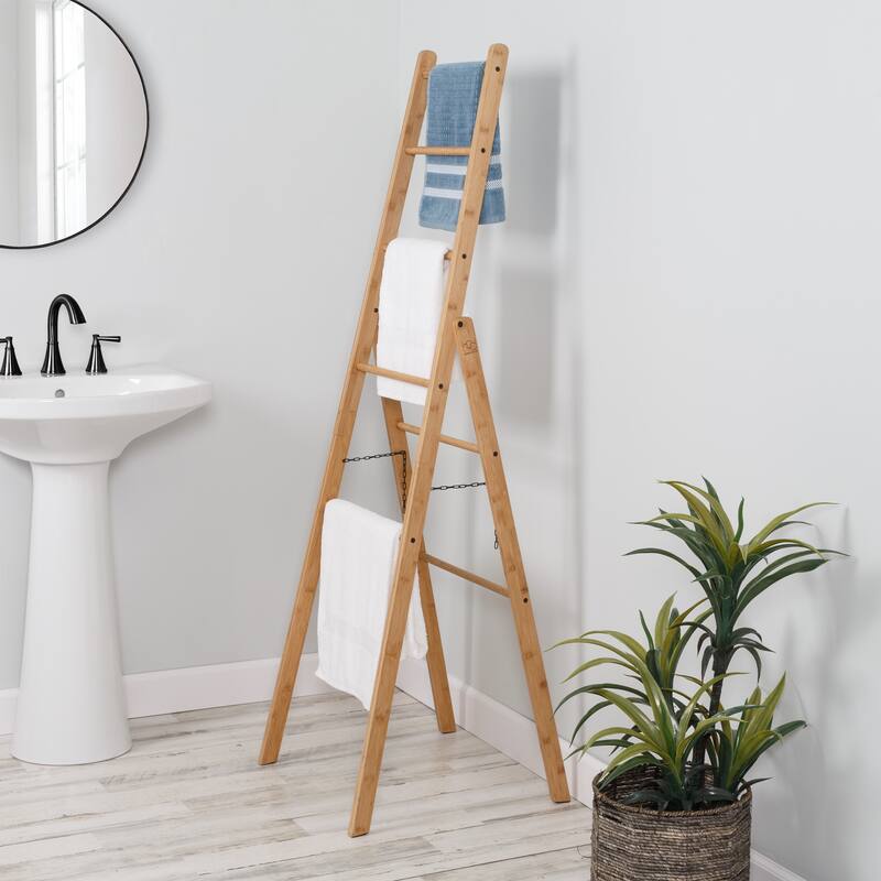 Natural Bamboo Clothes Drying Ladder Rack On Sale Bed Bath & Beyond