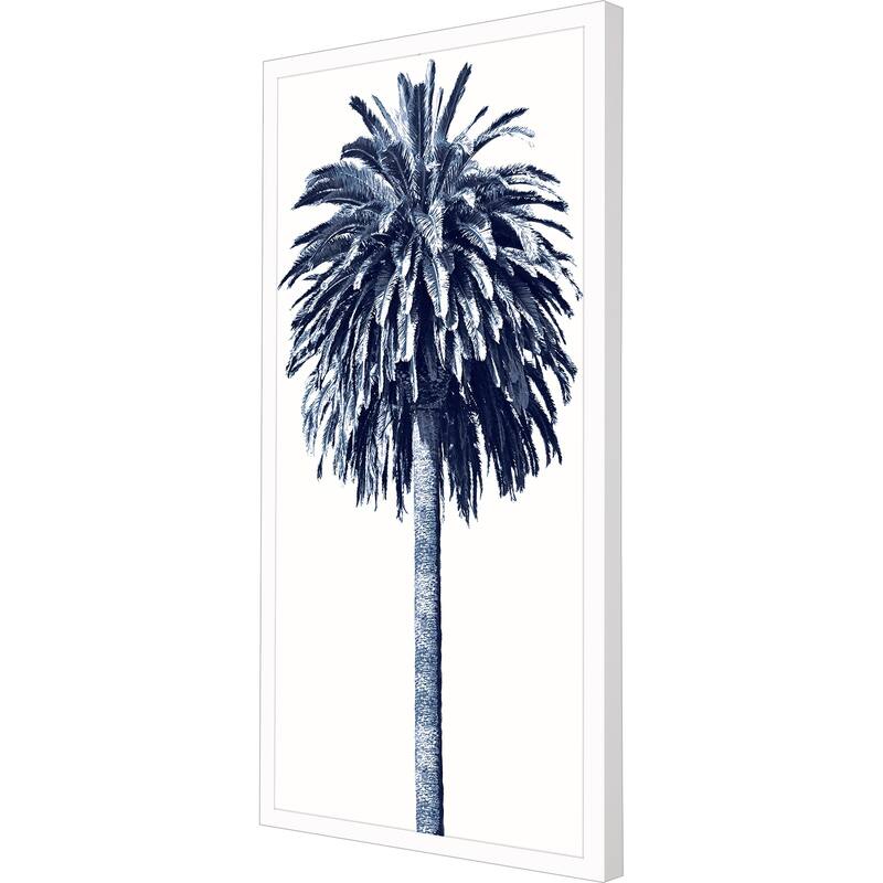 Palm Tree Blue II Framed Art Giclee Under Glass