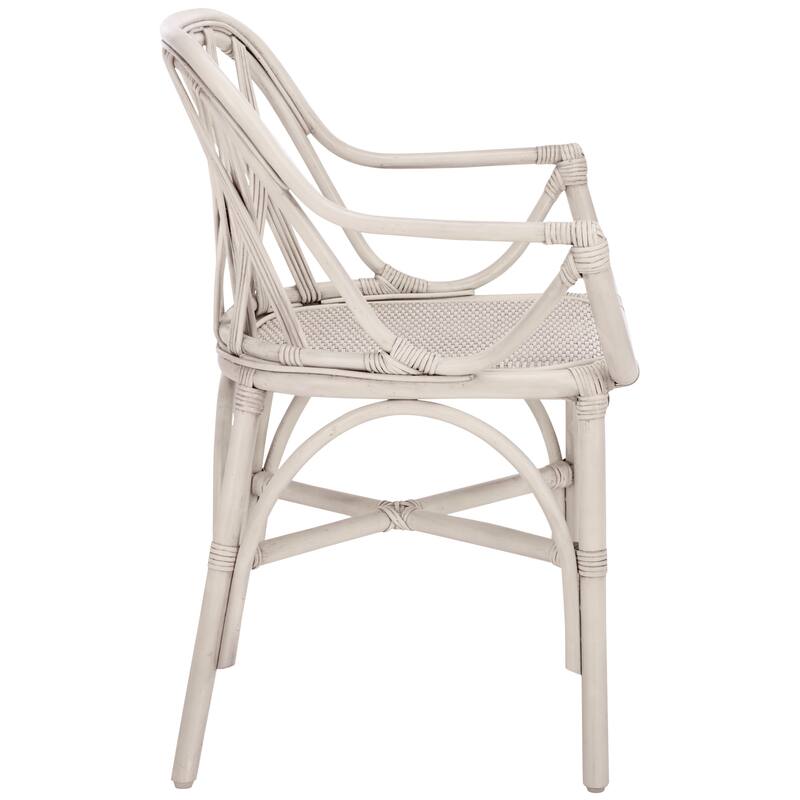 SAFAVIEH Home Serafima Rattan Arm Chair (Set of 2) - 22"W x 22"D x 33"H