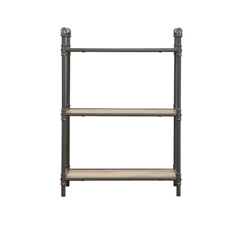 3-Tier Itzel Bookshelf with Metal Frame