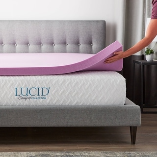 LUCID® Comfort Collection Lavender Foam Topper 