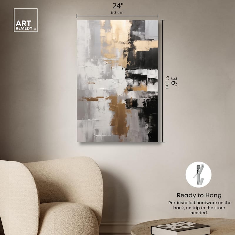 Nocturnal Alloy Canvas by Art Remedy, Gallery Wrapped