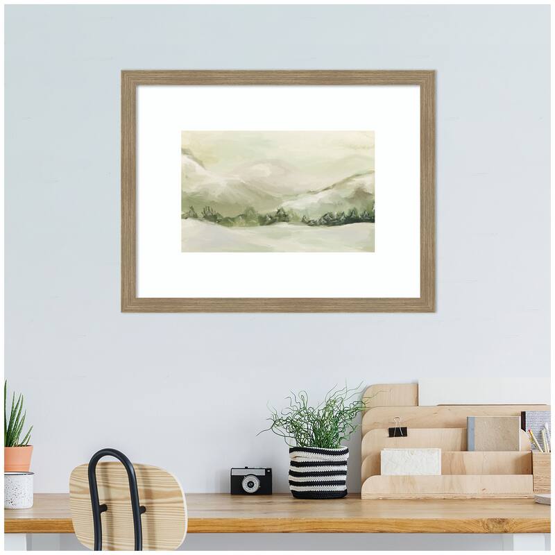 Kate and Laurel AQ Winter Landscape No. 3 by Annie Quigley Framed Wall Art Print