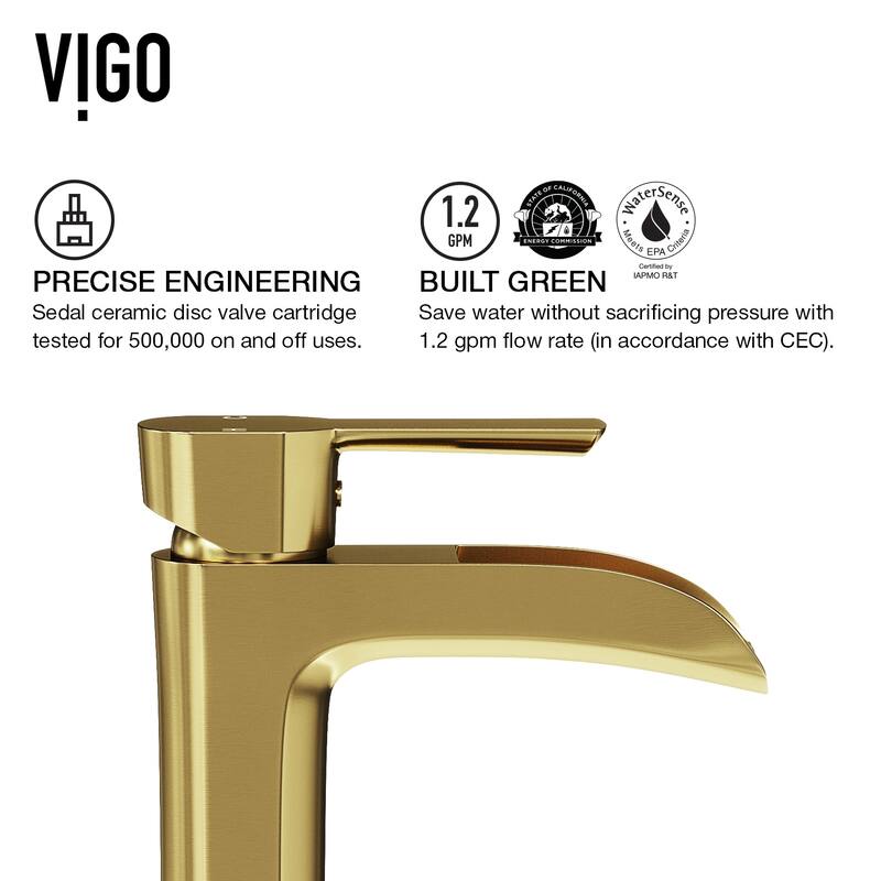 VIGO Paloma 7" H Single Handle Single Hole Bathroom Faucet