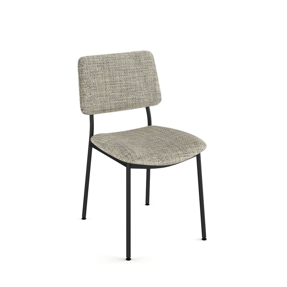 Amisco Sullivan Upholstered Dining Chair with Open Back and Metal Legs