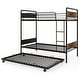 preview thumbnail 10 of 8, Gymax Twin Over Twin Bunk Bed w/ Trundle Industrial Metal Bunkbed