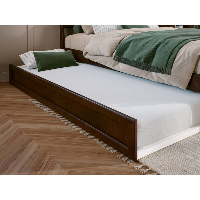 Mid-Century Modern Trundle - Walnut - Twin