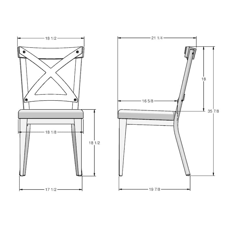 Amisco Snyder Upholstered Dining Chair with Wooden Accent and Metal Frame