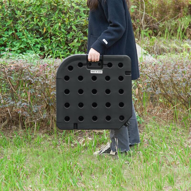 Javlergo 3-in-1 Heavy Duty Umbrella Base Stackable Sand & Water Fillable Patio Weights Portable HDPE Stand for Outdoor Umbrellas