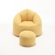 preview thumbnail 48 of 101, Microfiber High-Density Foam Bean Bag Lounge Chairs with Removable Footrest