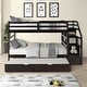 preview thumbnail 23 of 24, Twin-Over-Twin Multifunctional Trundle Bunk Bed with Stairs with Twin Size Trundle and 3 Storage Stairs