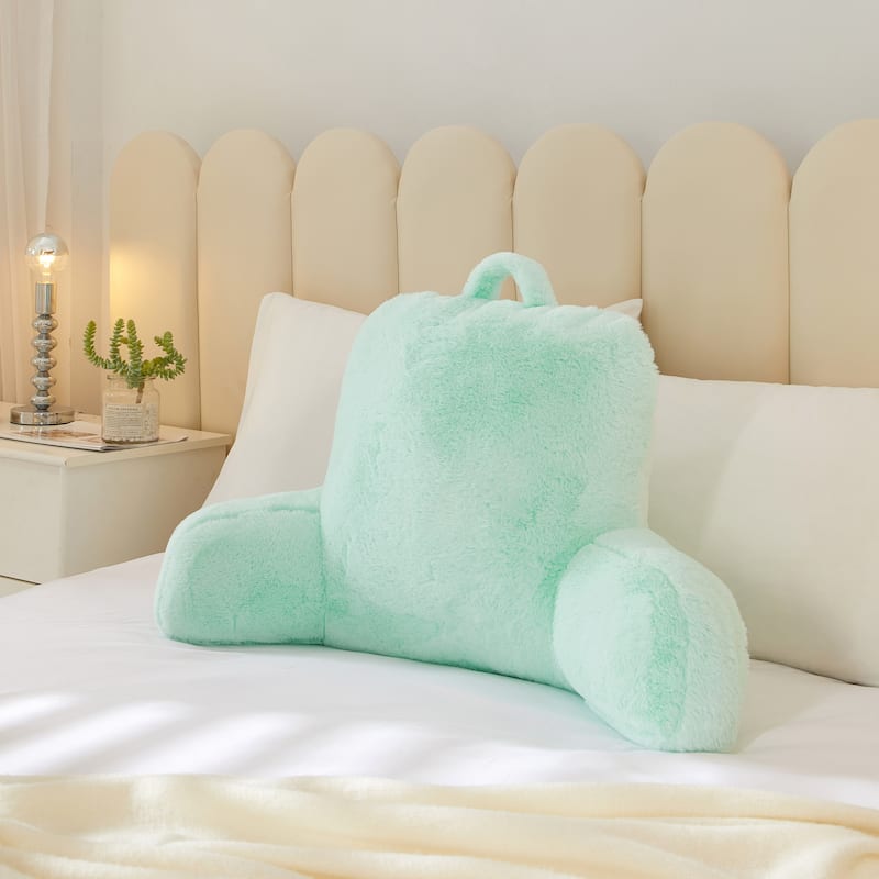 Urban Shop Decorative and Supportive Backrest Bed Pillow,Mint