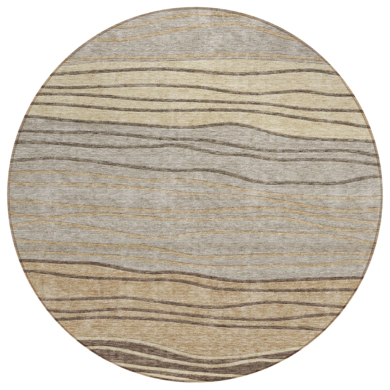HomeRoots Striped Transitional Rectangle Outdoor Rug