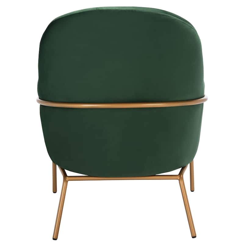 SAFAVIEH Yukiko Glam Velvet Accent Chair - 26.3" W x 31.8" L x 34" H - 26Wx32Dx34H