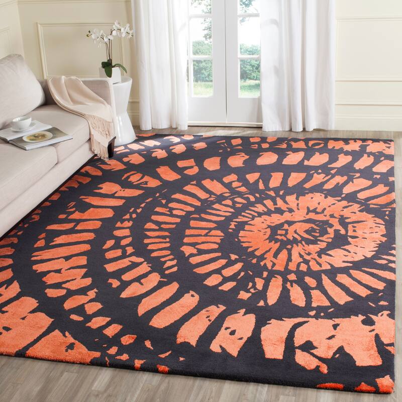 SAFAVIEH Handmade Capri Jica Modern Wool Rug - 8' x 10' - Steel/Blue