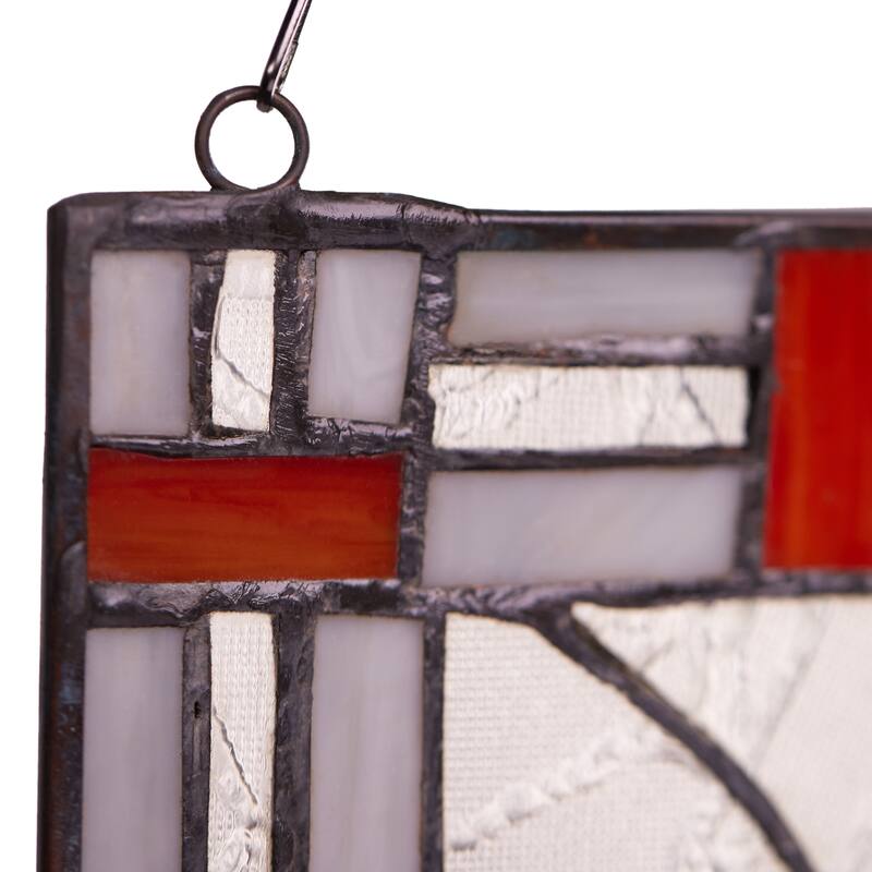 River of Goods 11"H Carol the Cardinal Stained Glass Window Panel - 11" x 0.25" x 11"