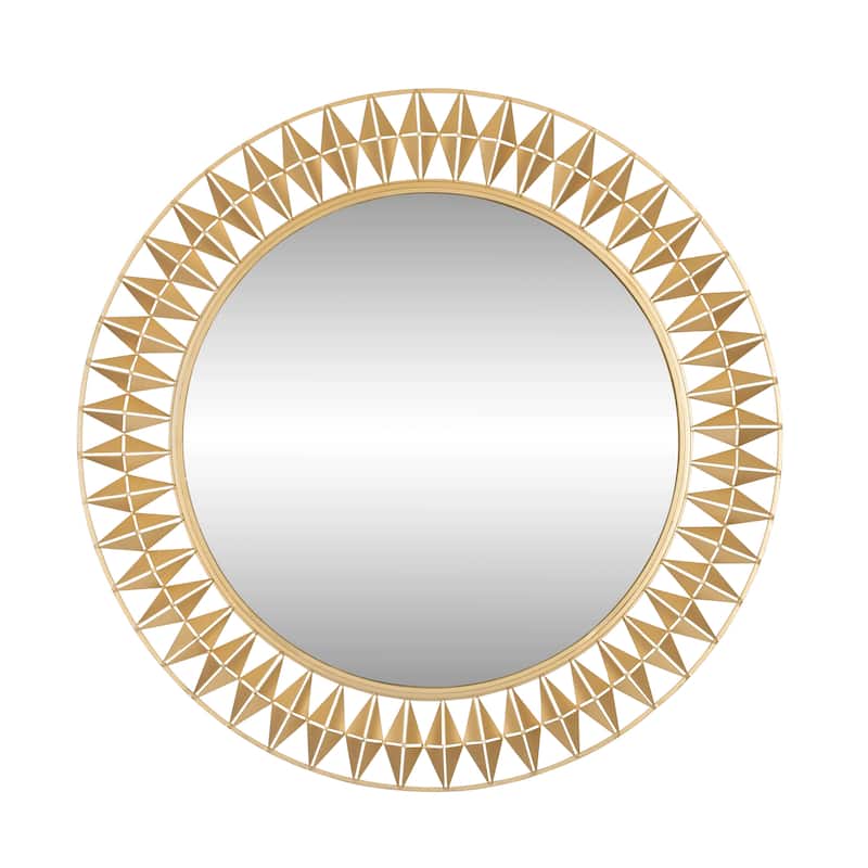 Varaluz Forever 33-inch French Gold Round Mirror
