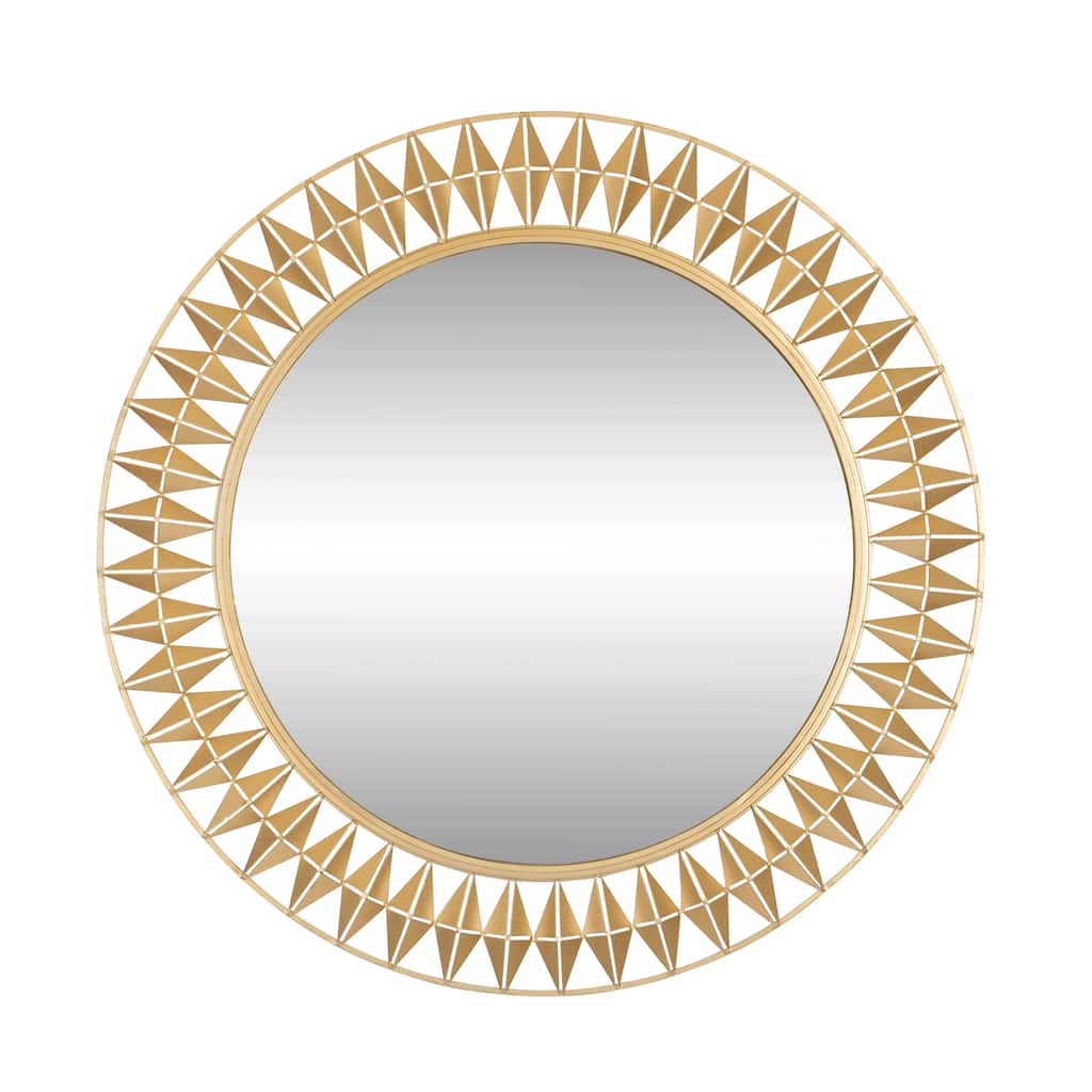 Varaluz Forever 33-inch French Gold Round Mirror