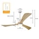 preview thumbnail 12 of 25, 52" Ceiling Fan with Lights Remote Control,Quiet DC Motor 3 Wood Blade Ceiling Fans 6 Speed Levels,Reversible Ceiling Fan