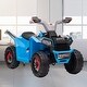 preview thumbnail 1 of 27, 6V Kids ATV Ride-On Quad with Back Trailer, Electric Car for Toddlers with Wear-Resistant Wheels and Forward/Backward Function