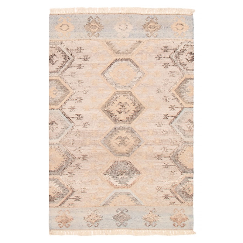 Ankara FW Beige Kilim 5'1" x 7'11" - 5'1 x 7'11 - Beige - 5'1 x 7'11