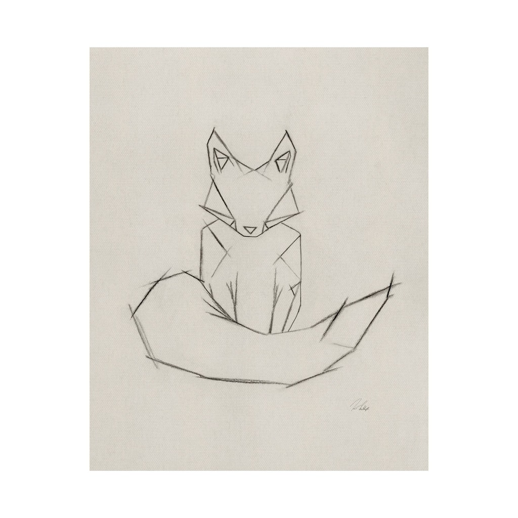 Geo Fox (28 x 35) Canvas Art Print