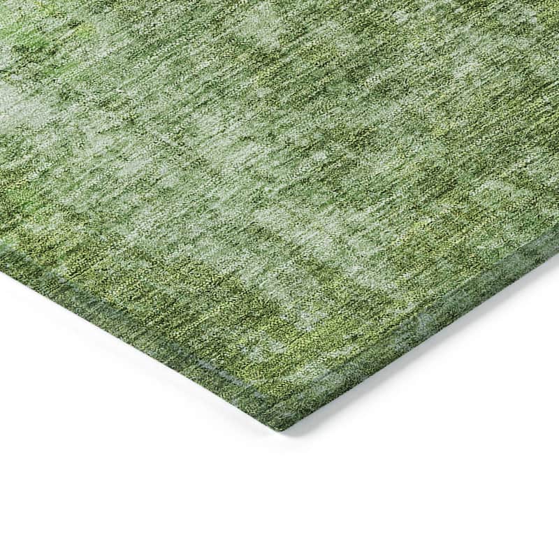 Machine Washable Indoor/ Outdoor Chantille Abstract Solid Rug