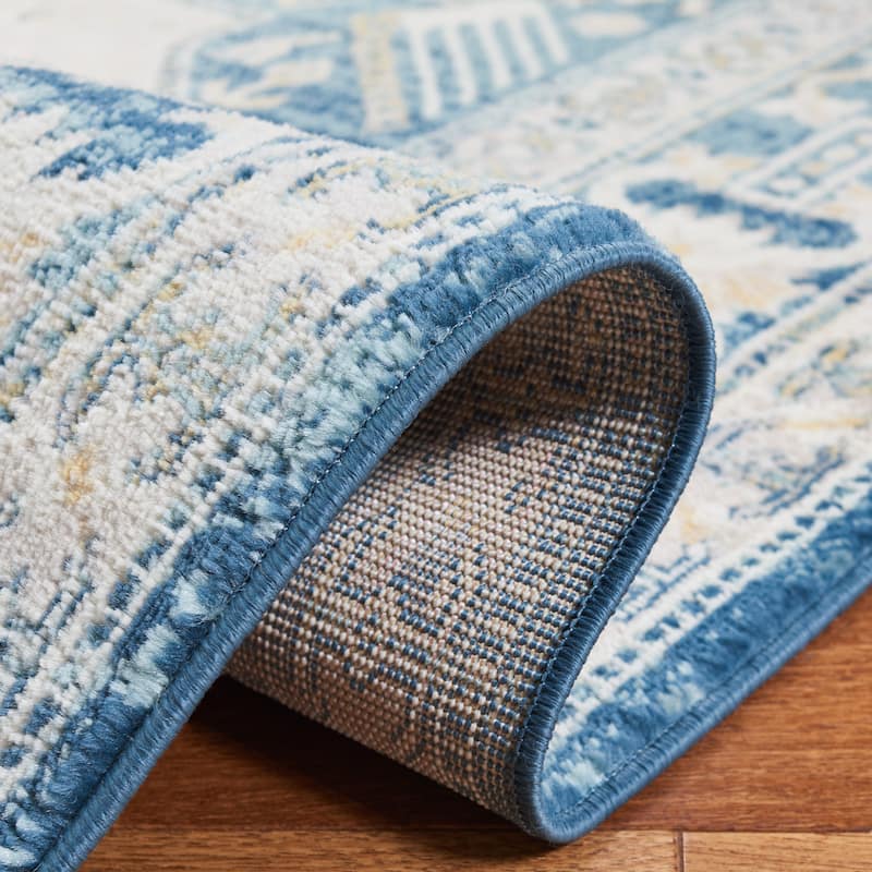 SAFAVIEH Skyler Deschka Boho Distressed Rug - Beige/Navy - 5' 5" x 7' 7"