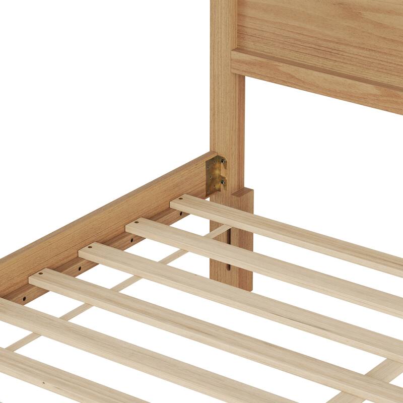 GDFStudio - Maddox Modern Wood Panel Bed with Slat System