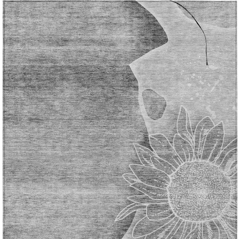 HomeRoots Floral Transitional Rectangle Outdoor Rug