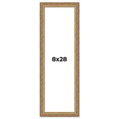 8x28 Frame Red Solid Wood Picture Frame Width 1.75 Inches | Interior Frame Depth 1 13/16 Inches