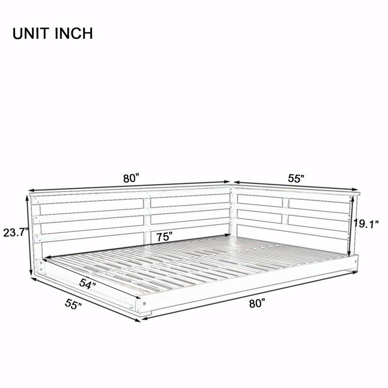 Country Patio Wooden Twin Size Swing Daybed Porch Swing Frame