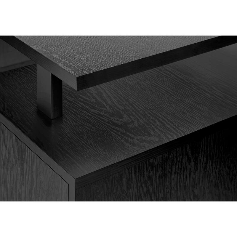 Computer Desk, Home Office, Laptop, Storage, 48"l, Work, Black Laminate, Black Metal, Contemporary, Modern