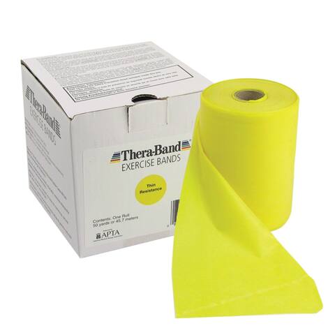 TheraBand® exercise band - 50 yard roll - Yellow - thin