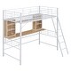preview thumbnail 36 of 41, Metal Loft Bed with Desk, Shelf and Ladder for Kids, Boys and Girls, Bedroom