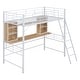 preview thumbnail 4 of 19, Twin Size Metal Loft Bed with Desk, Shelf and Ladder for Kids, Boys and Girls, Bedroom