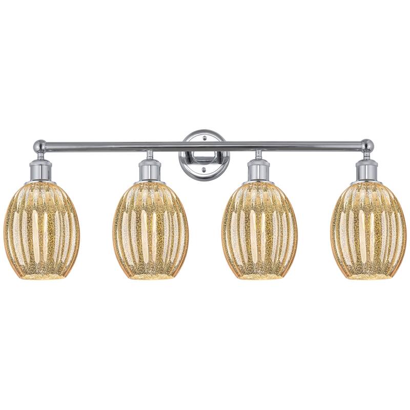 Innovations Lighting Endless Possibilities Edison - Preston - 4 Light 33" Bulb Shade Bath Vanity Light - Mercury/Polished Chrome