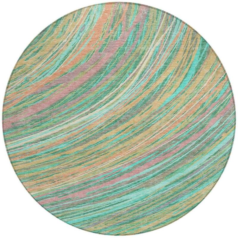 HomeRoots Abstract Transitional Rectangle Outdoor Rug