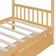 preview thumbnail 32 of 72, Creativity House Bed Twin Size Frame with 2 Wood Drawers for Boys Girls, Wood Platform Bed with Roof No Box Spring Needed