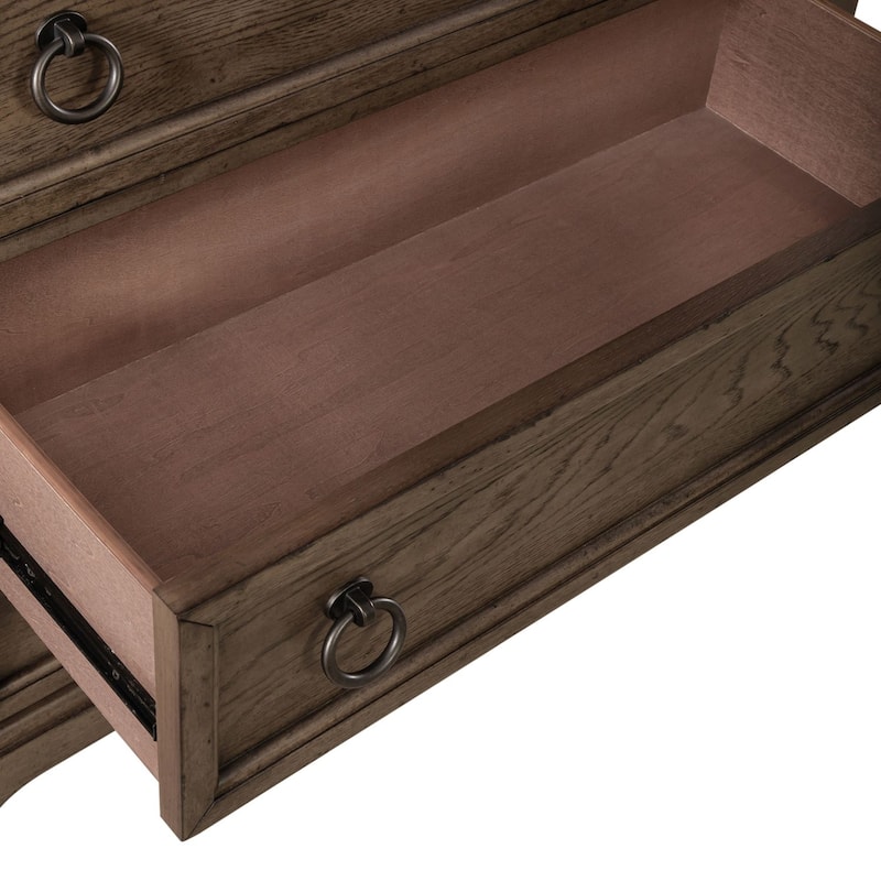 Americana Farmhouse Dusty Taupe 5 Drawer Chest