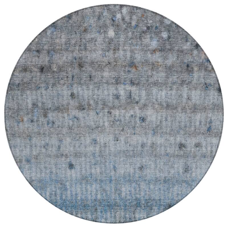 Machine Washable Indoor/ Outdoor Ombre Stripes Chantille Rug